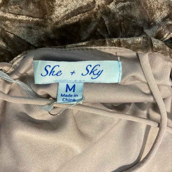 NWT Fux Crushed Velvet Mini Dress - Picture 3 of 6